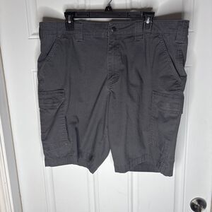 Noble Outfitters Men's Cargo Work Shorts  Relaxed Fit Size 38 Gray Side Pockets